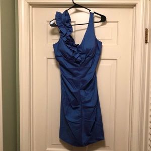 Blue/purple semi formal short dress